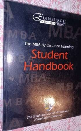 The MBA by Distance Learning Student Handbook  Heriot_Watt University