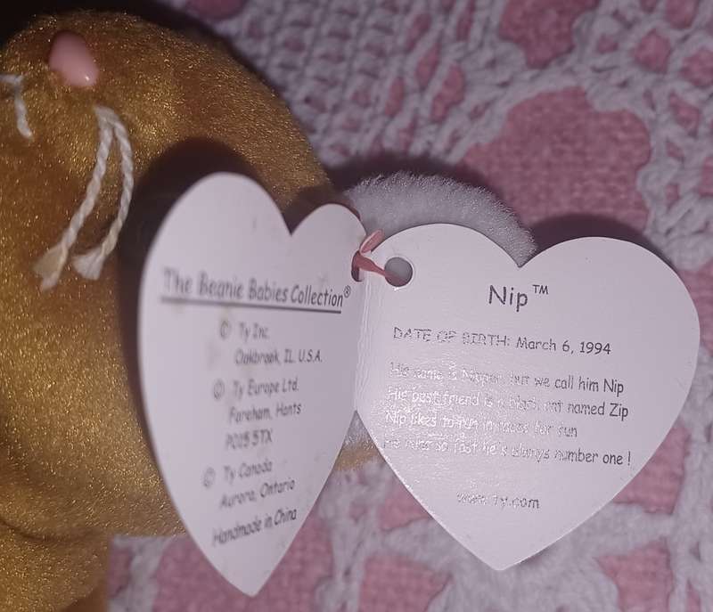 Vintage beanie baby - Nip the cat
