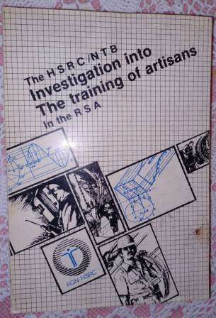 The HSRC/NTB Investigation into the Training of Artisans in the RSA