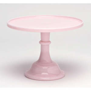 Milk Glass Cake stand/plate - Pink **SALE**