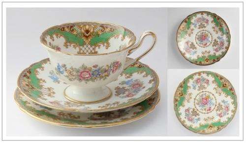 Shelley "Sheraton" fine bone china tea trio