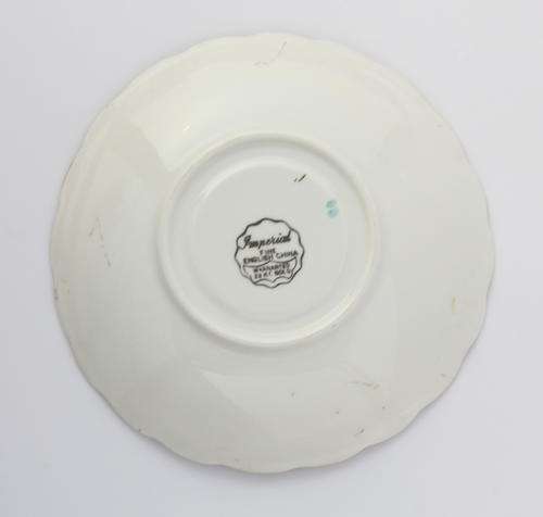 Imperial fine bone china tea trio - marking