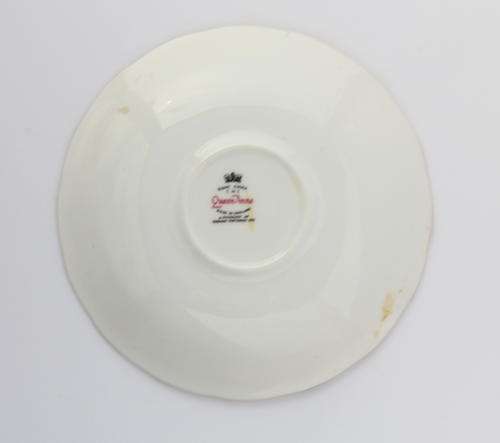 Queen Anne fine bone china tea trio - marking
