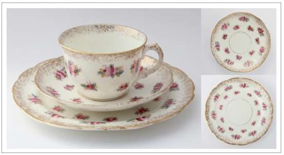 Chelsea Chintz Rose fine bone china tea trio