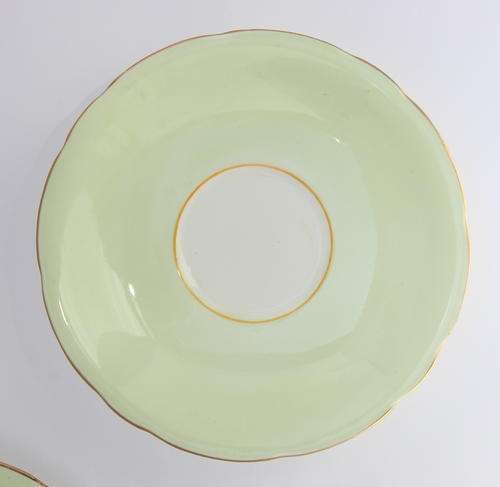 Aynsley green with violets fine bone china tea trio - saucer