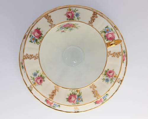 Royal Grafton fine bone china tea trio - top view