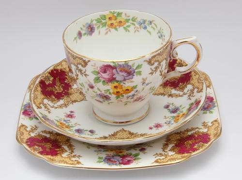 Tuscan Provence fine bone china tea trio