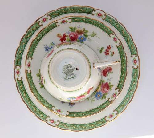 Tuscan Lowsoft fine bone china tea trio - marking