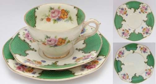 Sandringham fine bone china tea trio