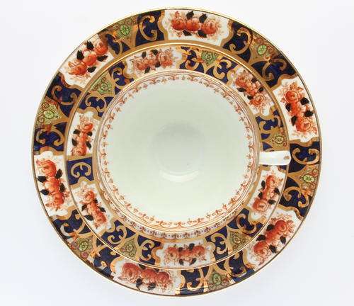 Royal Stafford fine bone china tea trio - top view