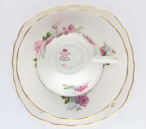Royal Osborne fine bone china tea trio - marking