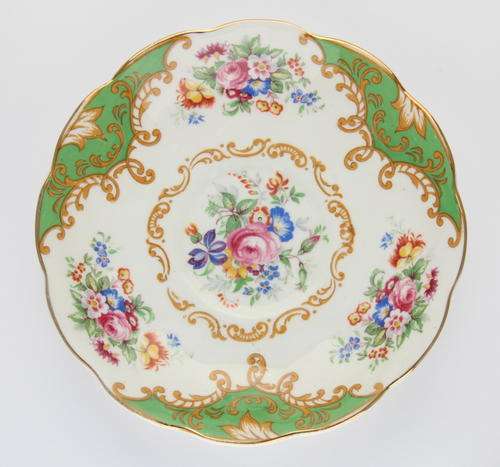 Royal Albert Albany Green fine bone china tea trio - saucer