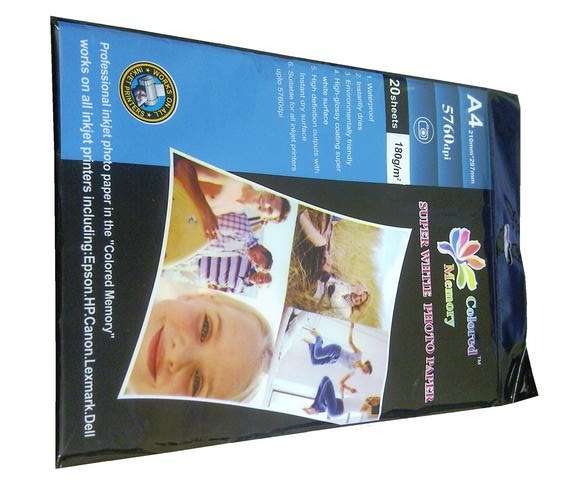 20 A4 SUPER WHITE PHOTO PAPER