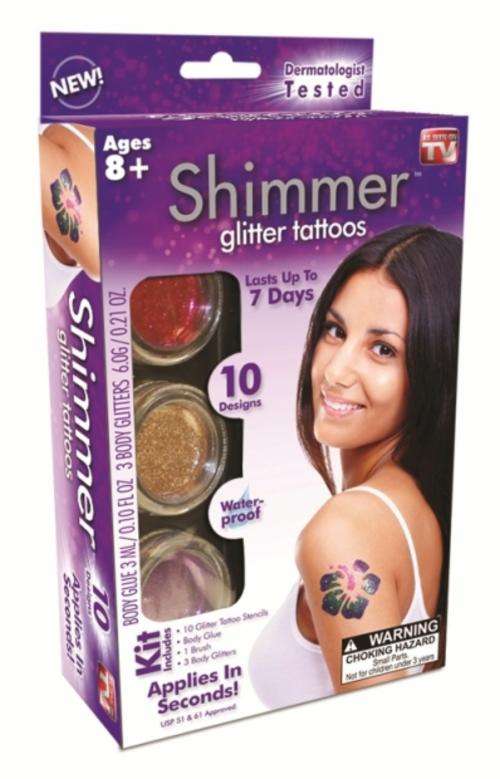 SHIMMER BODY ART GLITTER TATTOOS - As Seen on TV