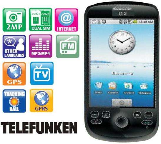 TELEFUNKEN TOUCH SCREEN CELULLAR PHONE WITH TV - DUAL SIM (Model TCP-005)