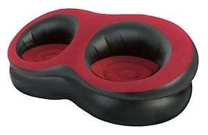 DOUBLE FLOCKED DELUXE INFLATABLE SOFA SOFA + FREE INTEX AIR PUMP