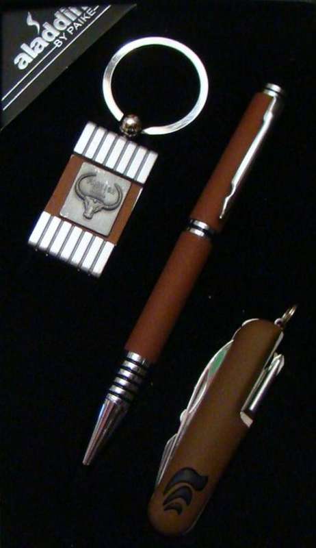 3 PIECE HIGH QUALITY GIFT SET WITH PEN, KEYRING AND MULTIPURPOSE KNIFE