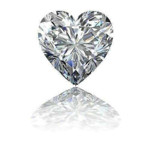 Fiery D Colour VVS1 6.5MM*6.5MM 1Ct Heart Shape White Moissanite 100% Genuine Loose With Certificate