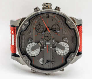Diesel Mr. Daddy 2.0 Red Nylon Men`s Watch