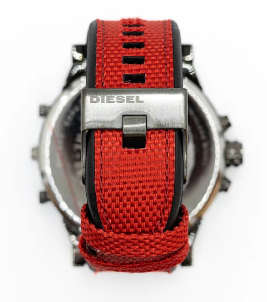 Diesel Mr. Daddy 2.0 Red Nylon Men`s Watch