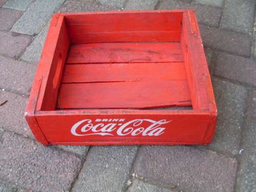FOR SHAUN-AT-BOB RATHER NICE VINTAGE??? WOOD COCA COLA CRATE SHALLOW. NICE PUB PIECE FOR STORAGE ETC