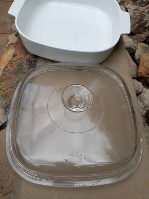 FAB CORNING WARE MICROWAVE PLUS LARGE DISH WITH LID BROWNING MW-A-10B