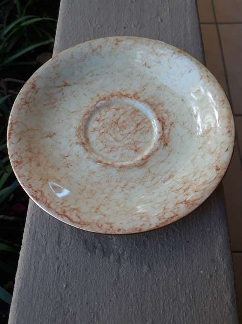 ON OFFER FOR REPLACEMENT ROYAL ALBERT GOSSAMER SAUCER YELLOW RUST