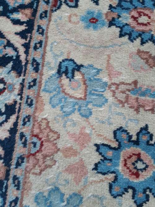 BEAUTIFUL INDO PERSIAN CARPET RUNNER IN PINK BLUE FLORALS 350 X