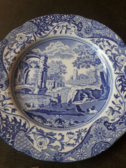 SPODE ITALIAN SIDE PLATE, GORGEOUS BLUE & WHITE (NOT COPELAND)
