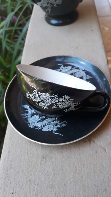 VINTAGE JAPANESE PART "LUCKY CHINA" SMALL TEA SET WITH DRAGONS