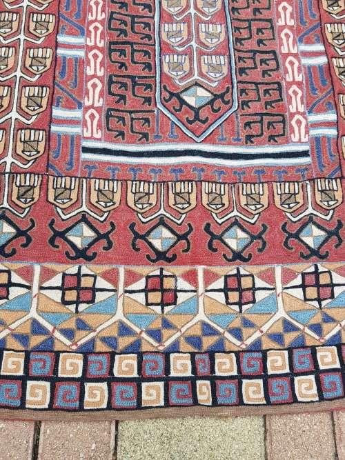 DYNAMITE HAND MADE ORIENTAL PERSIAN STYLED SUMAK (TAPESTRY STYLE) RUG, CARPET