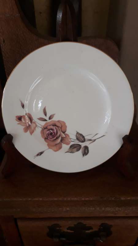 VINTAGE BELIEVED `50`S ROYAL ALBERT `PRELUDE` SIDE PLATE DUSTY PINK ROSES