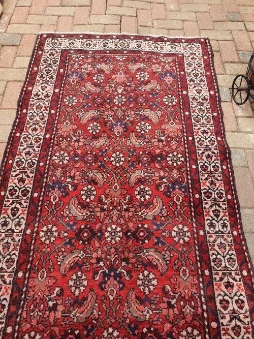 BEAUTIFUL PERSIAN HAND KNOTTED HAMADAN RUNNER FLORAL ETC 305CM WIDTH 107CM