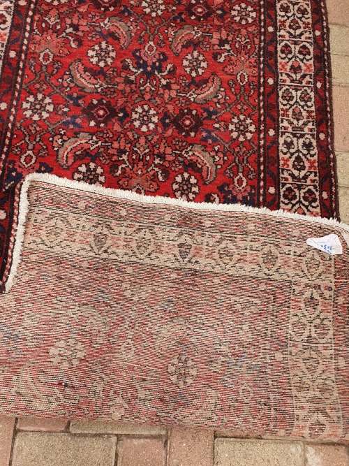 BEAUTIFUL PERSIAN HAND KNOTTED HAMADAN RUNNER FLORAL ETC 305CM WIDTH 107CM