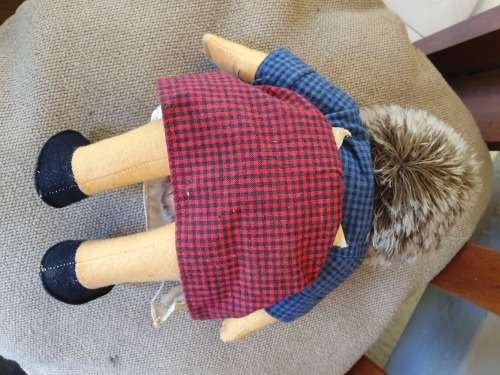 BELIEVED 1950'S VINTAGE STEIFF MICKI HEDGEHOG 27CM HAS PAPER LABEL