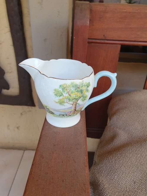 VINTAGE SHELLEY ENGLAND CHINA 'WOODLAND' MILK JUG