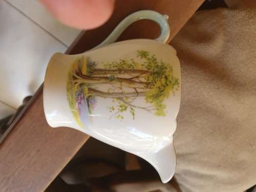 VINTAGE SHELLEY ENGLAND CHINA 'WOODLAND' MILK JUG