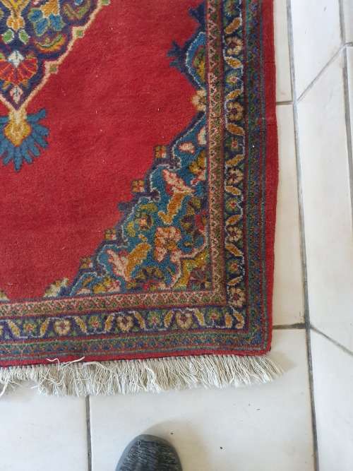BEAUTIFUL BRIGHT HAND KNOTTED GEOMETRIC FLORAL PERSIAN SAROUK RUG