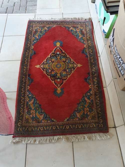 BEAUTIFUL BRIGHT HAND KNOTTED GEOMETRIC FLORAL PERSIAN SAROUK RUG