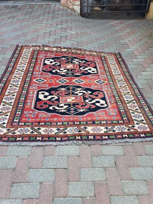 for JOHSMI4716 ONLYBEAUTIFUL HAND KNOTTED AFGHAN ORIENTAL/PERSIAN KAZAK RUG GEOMETRIC FLORAL