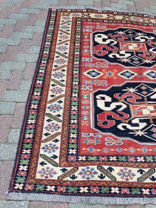 for JOHSMI4716 ONLYBEAUTIFUL HAND KNOTTED AFGHAN ORIENTAL/PERSIAN KAZAK RUG GEOMETRIC FLORAL