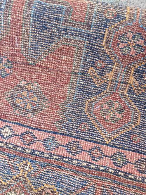 BEAUTIFUL PERSIAN HAND KNOTTED TRIBAL GEOMETRIC FLORAL RUG SUPER COLOURS 238CM BY 144CM HAS WEAR