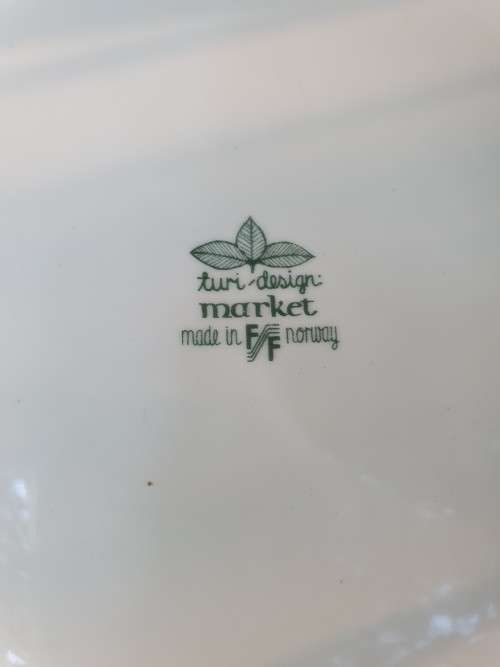MID CENTURY VINTAGE RETRO NORWAY FIGGJO FLINT TURI DESIGN "MARKET" DINNER SERVICE