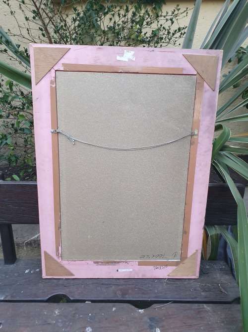 LARGE FRAMED PRINT OF ABSTRACT PERSON NO GLASS LOOKS FRENCH??