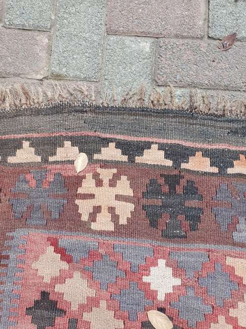 FOR JOHANNES GROBBELAAR HAND KNOTTED ORIENTAL /PERSIAN KILIM FLAT WEAVE RUG EARTHY COLOURS
