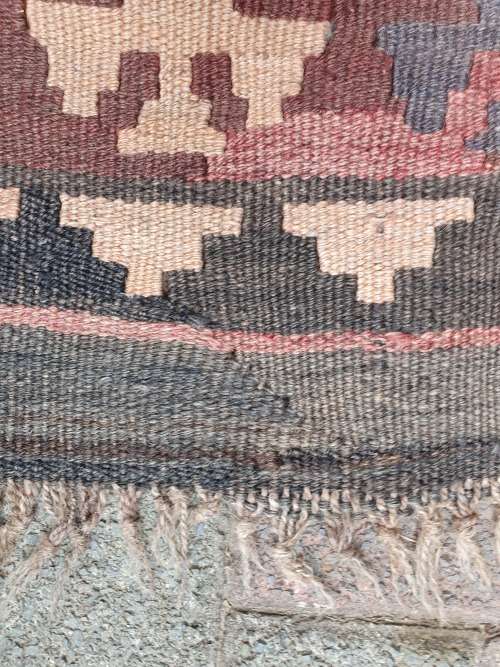 FOR JOHANNES GROBBELAAR HAND KNOTTED ORIENTAL /PERSIAN KILIM FLAT WEAVE RUG EARTHY COLOURS