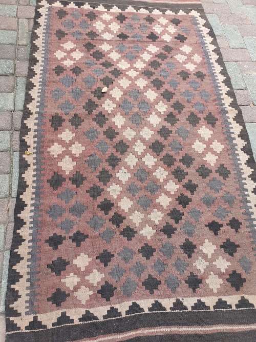 LOVELY HAND WOVEN FLAT WEAVE ORIENTAL / PERSIAN KILIM GEOMETRIC
