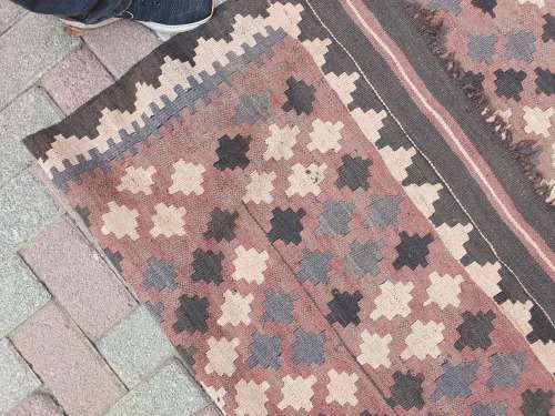 LOVELY HAND WOVEN FLAT WEAVE ORIENTAL / PERSIAN KILIM GEOMETRIC