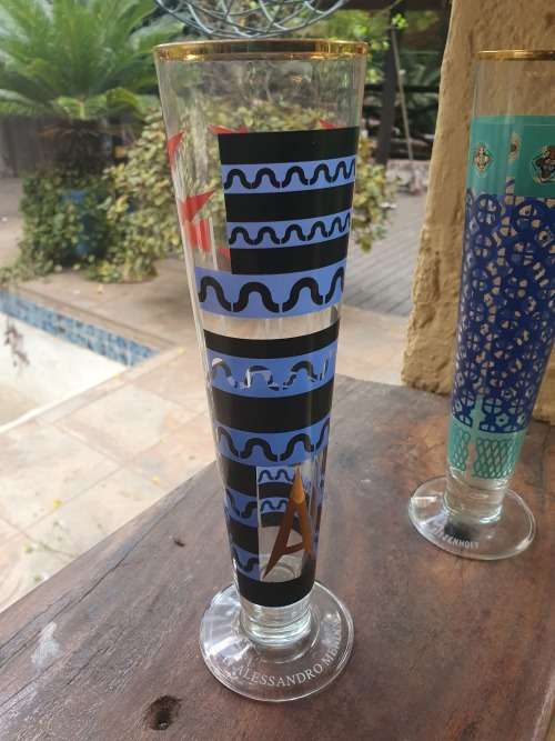 LOVELY COLLECTABLE VINTAGE RITZENHOFF BEER OR CHAMPAGNE DESIGNER GLASSES