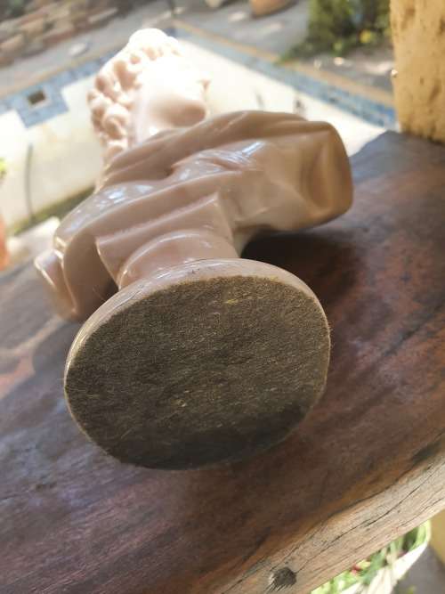 FOR THIA STONE LOOK RESIN BUST OF ONE OF THE GREEK GODS OR EMPERORS 22.5CM